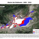 Evolution du glacier des Diablerets 1850 -2010